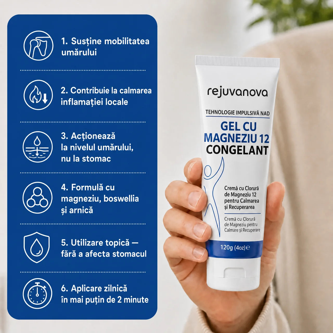 Magneziu Rece™ – Calmează Durerea de Umăr